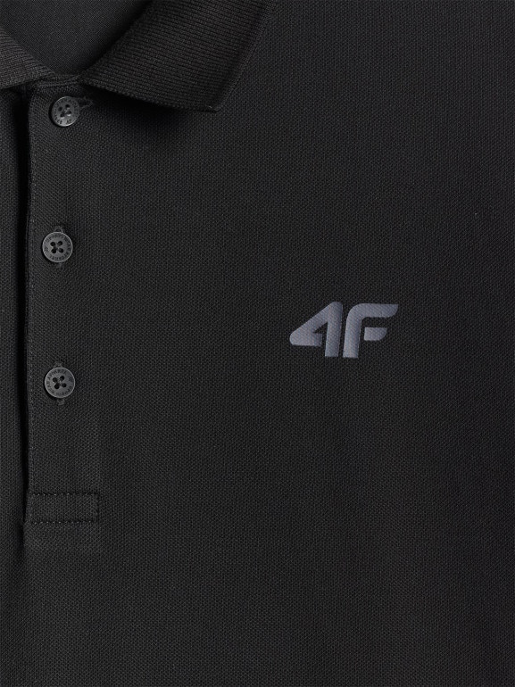 Męska koszulka polo 4F 4FWSS26TPTSM636 - czarna