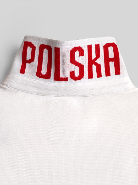 Męska koszulka polo kibica 4F 4FRSS26TPTSM0943 - biała
