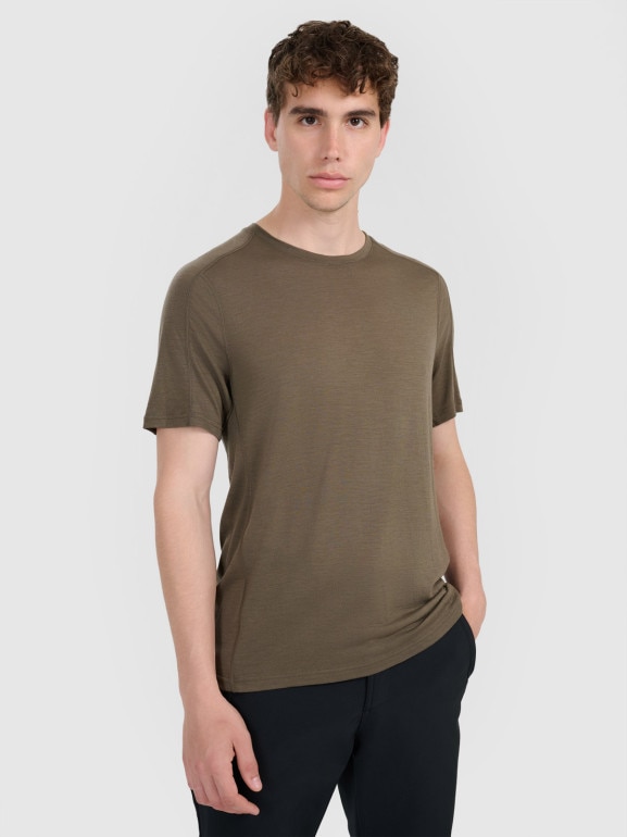 Męska koszulka trekkingowa 4F 4FWAW25TFTSM1526 - oliwkowa