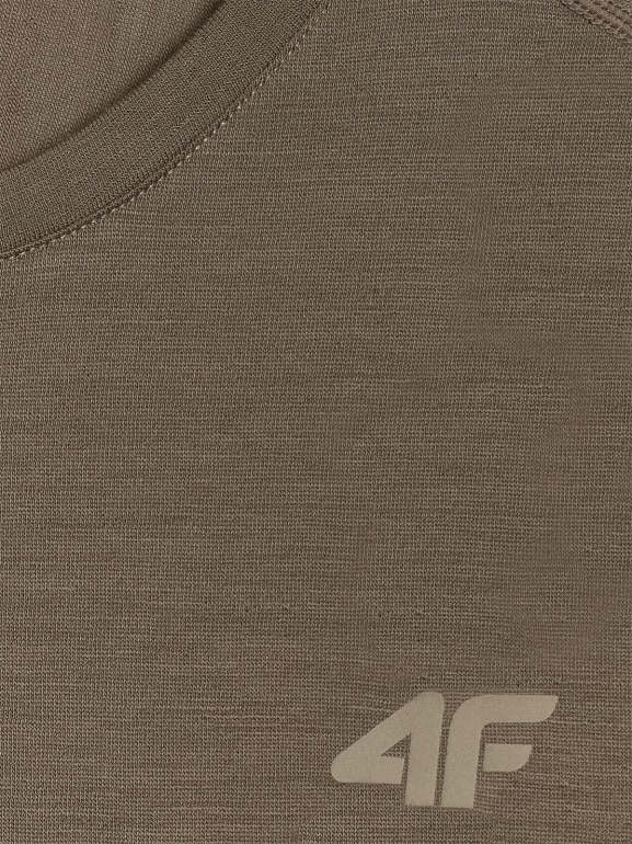 Męska koszulka trekkingowa 4F 4FWAW25TFTSM1526 - oliwkowa
