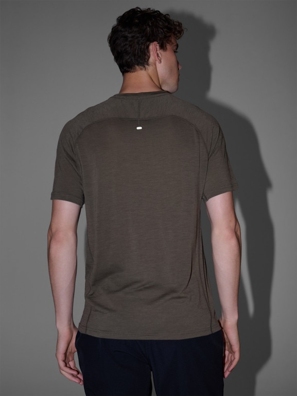 Męska koszulka trekkingowa 4F 4FWAW25TFTSM1526 - oliwkowa