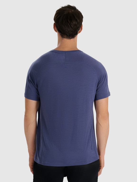 Męska koszulka trekkingowa 4F 4FWAW25TFTSM1526 - niebieska