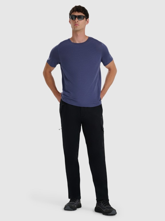 Męska koszulka trekkingowa 4F 4FWAW25TFTSM1526 - niebieska