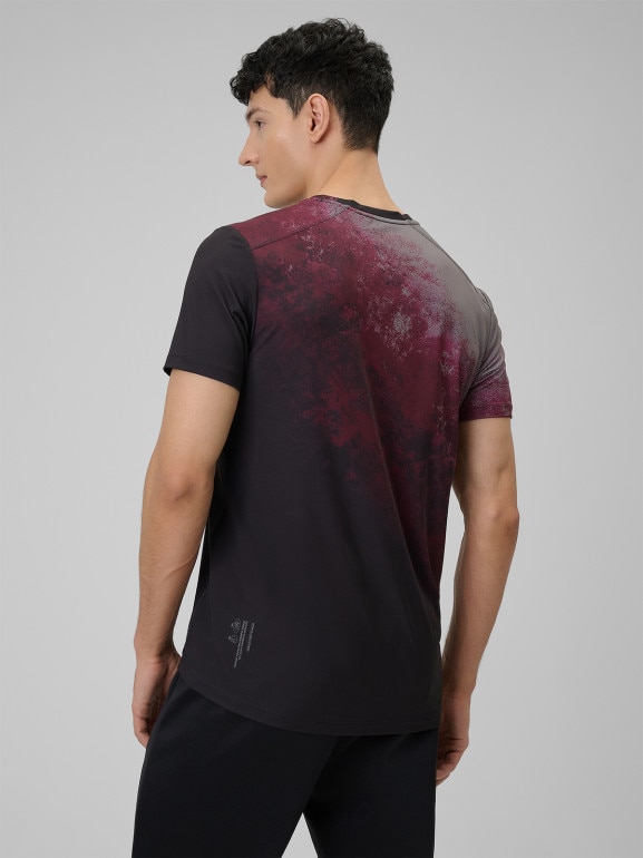 Męska koszulka treningowa 4F 4FRSS26TFTSM2288 - burgundowa
