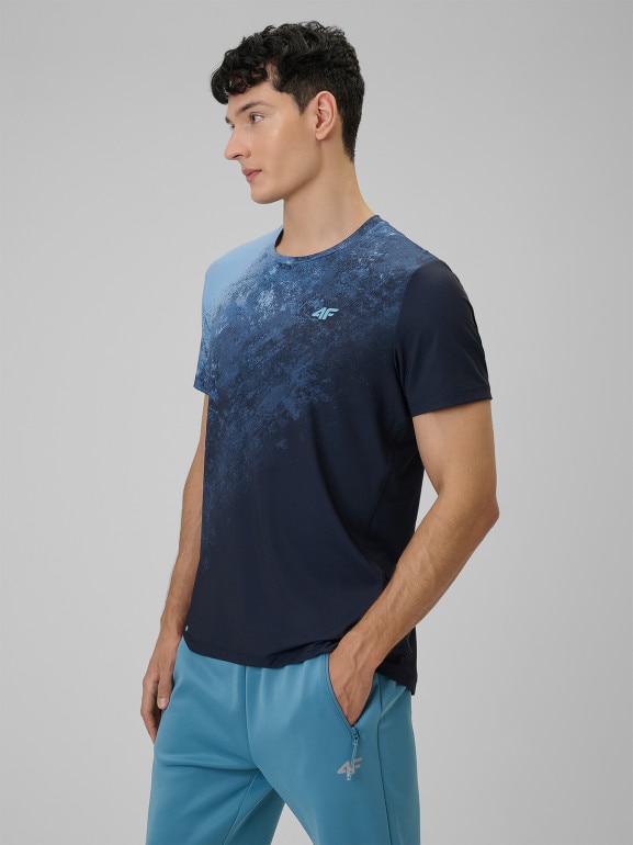 Męska koszulka treningowa 4F 4FRSS26TFTSM2288 - niebieska