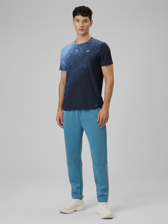 Męska koszulka treningowa 4F 4FRSS26TFTSM2288 - niebieska