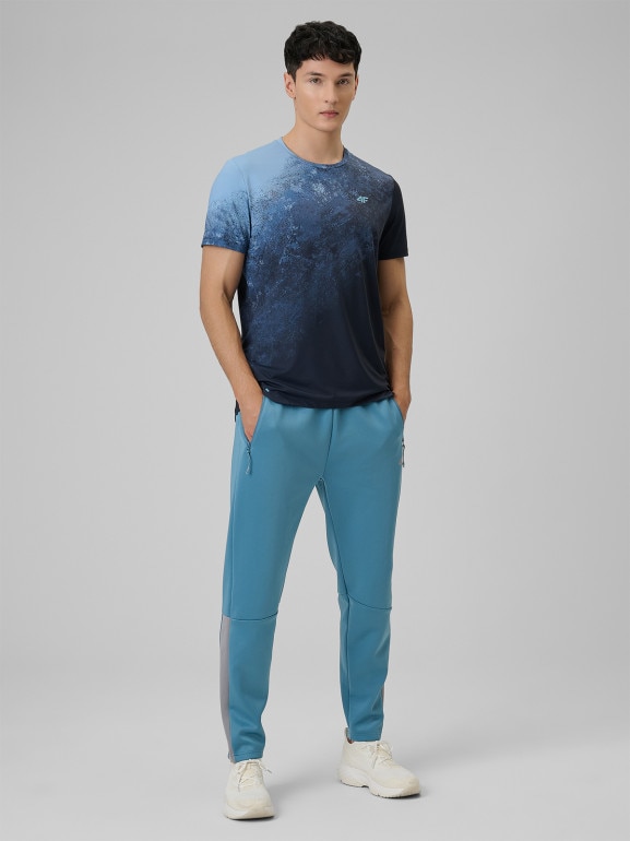 Męska koszulka treningowa 4F 4FRSS26TFTSM2288 - niebieska