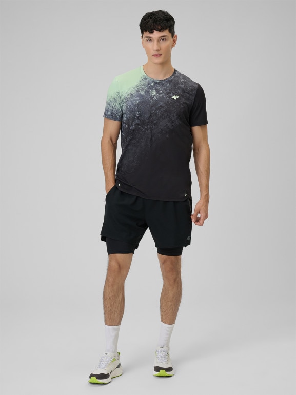Męska koszulka treningowa 4F 4FRSS26TFTSM2288 - zielona