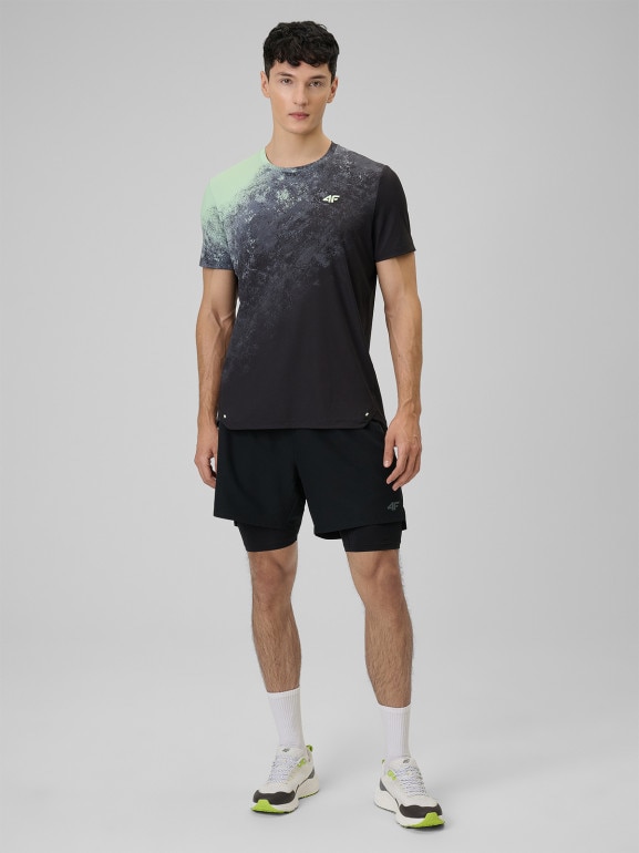 Męska koszulka treningowa 4F 4FRSS26TFTSM2288 - zielona