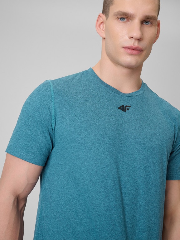 Męska koszulka treningowa 4F 4FRSS26TFTSM2343 - niebieska