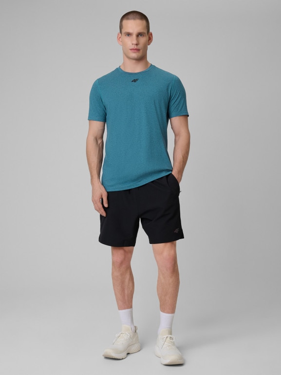 Męska koszulka treningowa 4F 4FRSS26TFTSM2343 - niebieska
