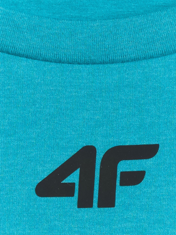 Męska koszulka treningowa 4F 4FRSS26TFTSM2343 - turkusowa