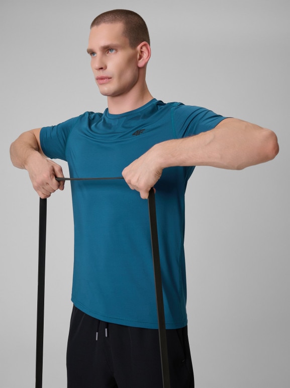 Męska koszulka treningowa 4F 4FRSS26TFTSM2344 - niebieska