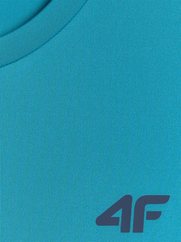 Męska koszulka treningowa 4F 4FRSS26TFTSM2344 - turkusowa