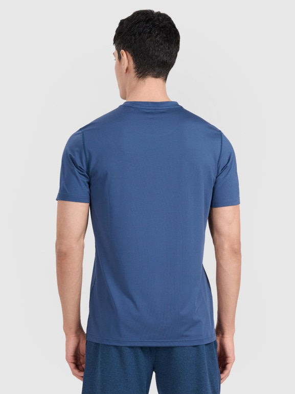 Męska koszulka treningowa 4F 4FWAW25TFTSM1521 - niebieska