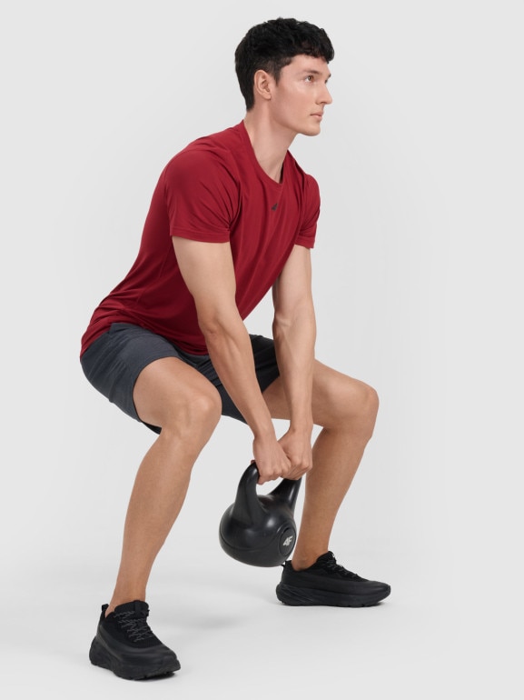 Męska koszulka treningowa 4F 4FWAW25TFTSM1522 - czerwona