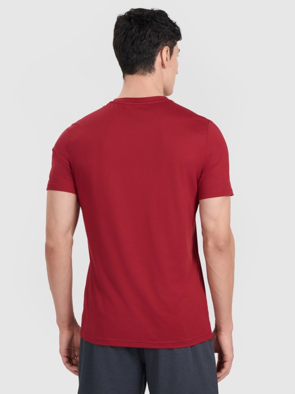 Męska koszulka treningowa 4F 4FWAW25TFTSM1522 - czerwona