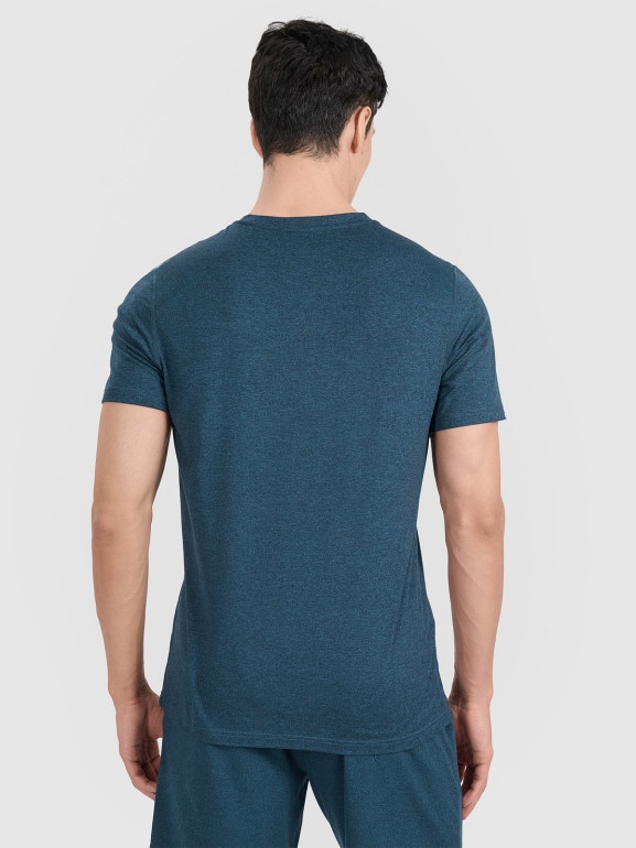 Męska koszulka treningowa 4F 4FWAW25TFTSM1522 - niebieska