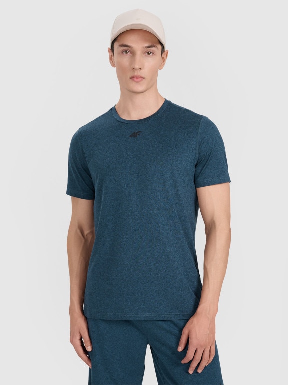 Męska koszulka treningowa 4F 4FWAW25TFTSM1522 - niebieska