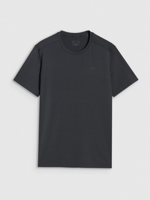 Męska koszulka treningowa 4F 4FWMM00TFTSM1830 - czarna