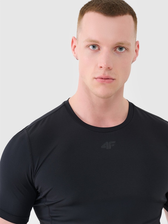 Męska koszulka treningowa 4F 4FWMM00TFTSM1832 - czarna