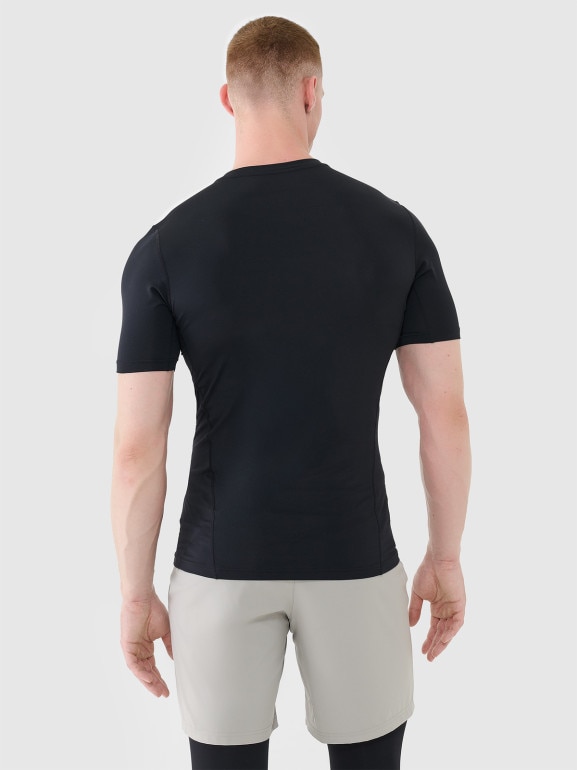 Męska koszulka treningowa 4F 4FWMM00TFTSM1832 - czarna