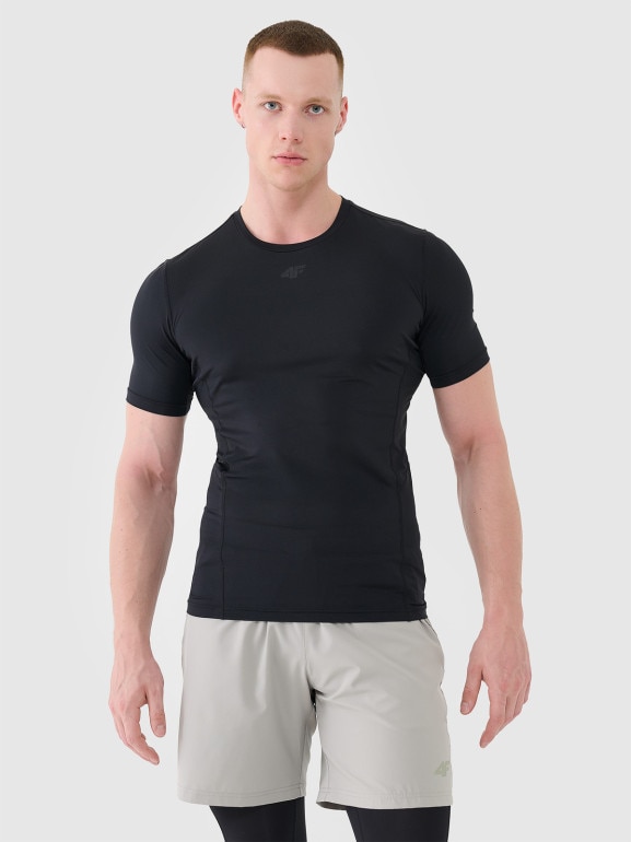 Męska koszulka treningowa 4F 4FWMM00TFTSM1832 - czarna