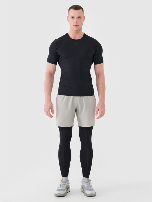 Męska koszulka treningowa 4F 4FWMM00TFTSM1832 - czarna