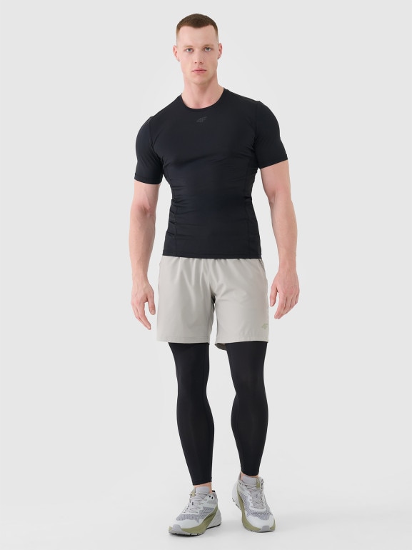 Męska koszulka treningowa 4F 4FWMM00TFTSM1832 - czarna
