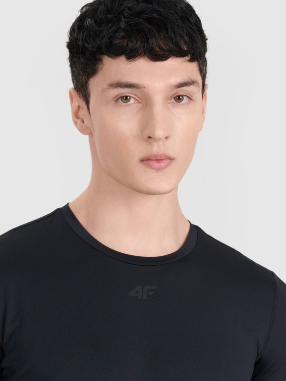 Męska koszulka treningowa 4F 4FWSS25TFTSM1343 - czarna