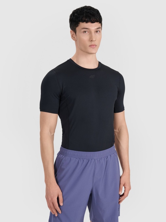 Męska koszulka treningowa 4F 4FWSS25TFTSM1343 - czarna