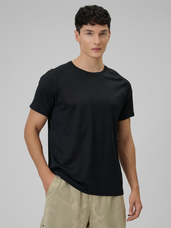 Męska koszulka treningowa 4F 4FWSS26TFTSM1777 - czarna