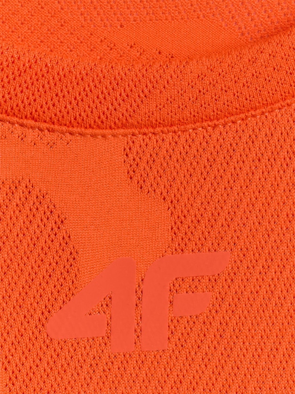 Męska koszulka treningowa 4F 4FWSS26TFTSM1777 - pomarańczowa