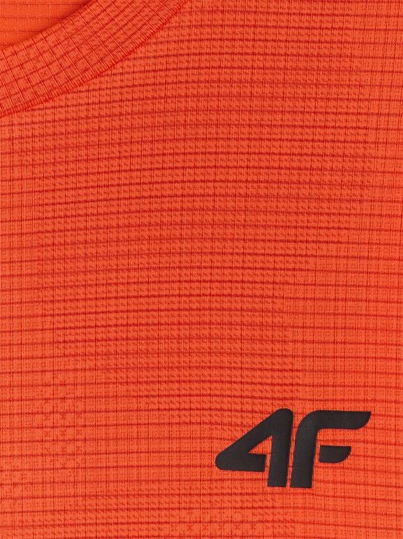 Męska koszulka treningowa 4F 4FWSS26TFTSM1778 - pomarańczowa