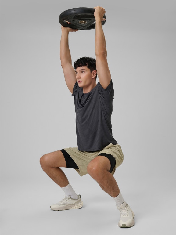 Męska koszulka treningowa 4F 4FWSS26TFTSM1778 - szara