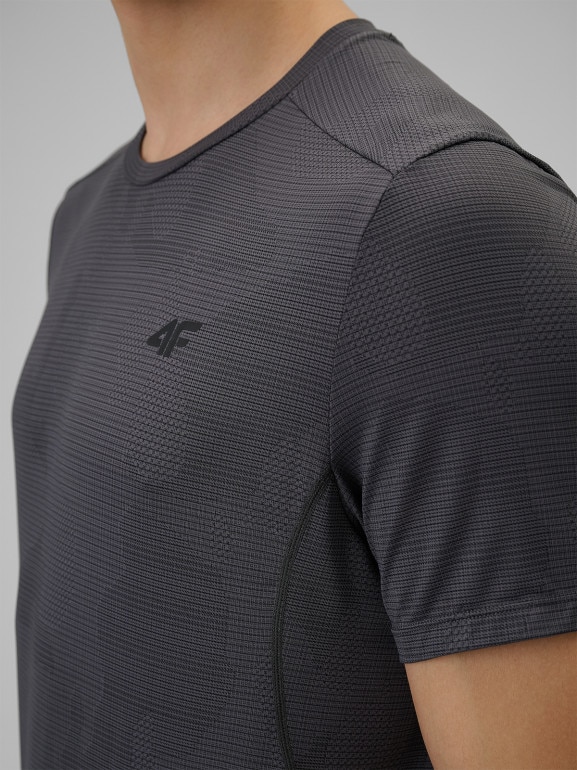 Męska koszulka treningowa 4F 4FWSS26TFTSM1778 - szara