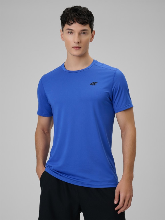 Męska koszulka treningowa 4F 4FWSS26TFTSM1785 - niebieska