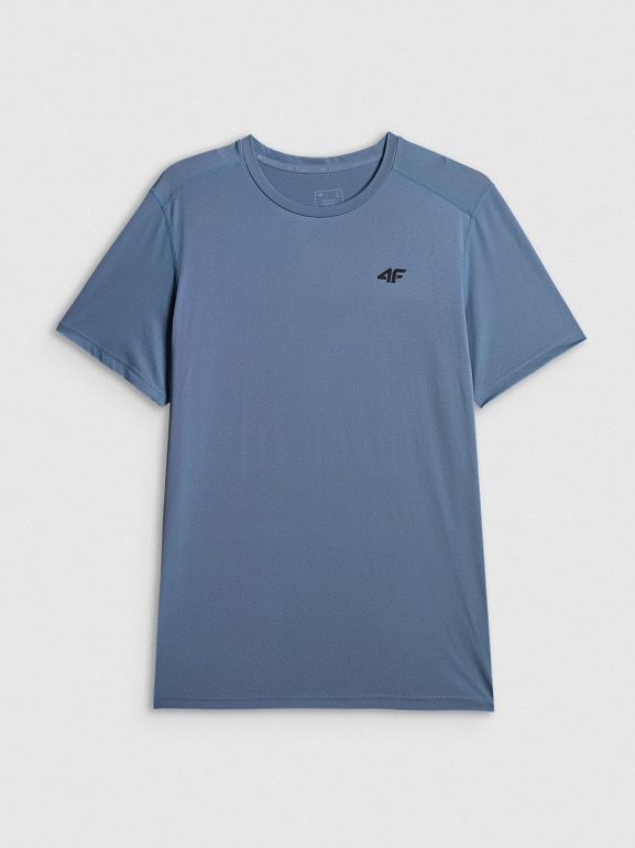 Męska koszulka treningowa 4F 4FWSS26TFTSM1785 - niebieska