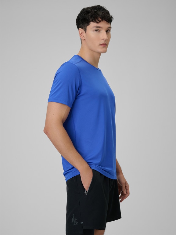 Męska koszulka treningowa 4F 4FWSS26TFTSM1785 - niebieska