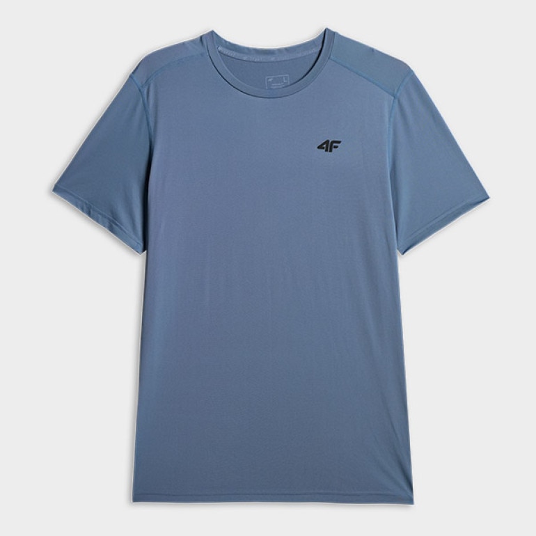 Męska koszulka treningowa 4F 4FWSS26TFTSM1785 - niebieska