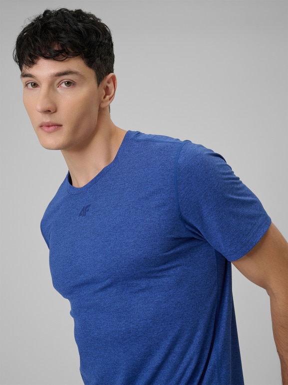 Męska koszulka treningowa 4F 4FWSS26TFTSM1786 - niebieska