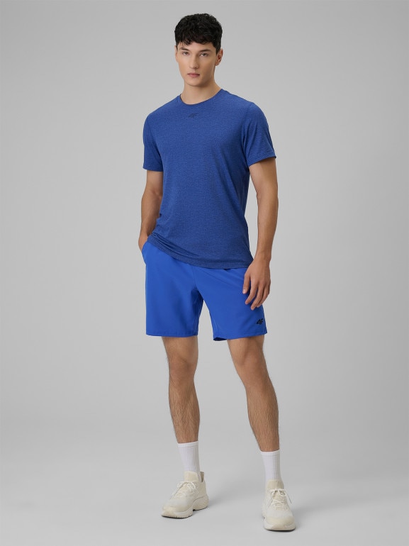 Męska koszulka treningowa 4F 4FWSS26TFTSM1786 - niebieska