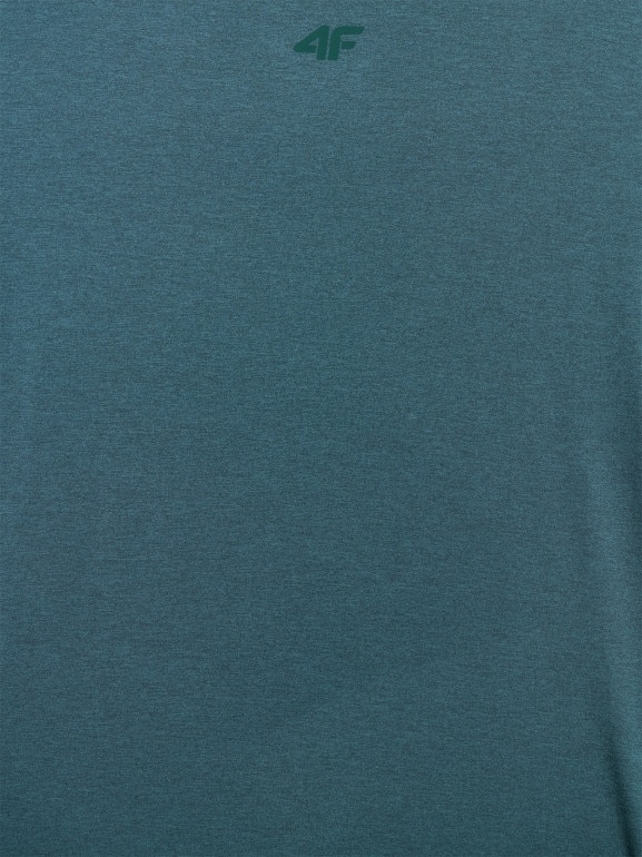Męska koszulka treningowa 4F 4FWSS26TFTSM1786 - turkusowa
