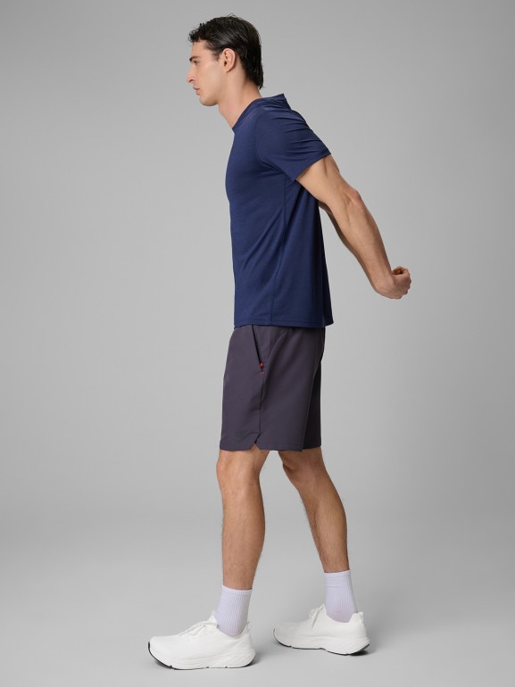 Męska koszulka treningowa 4F 4FWSS26TFTSM2140 - granatowa