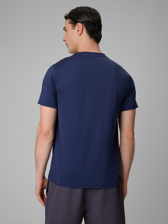 Męska koszulka treningowa 4F 4FWSS26TFTSM2140 - granatowa