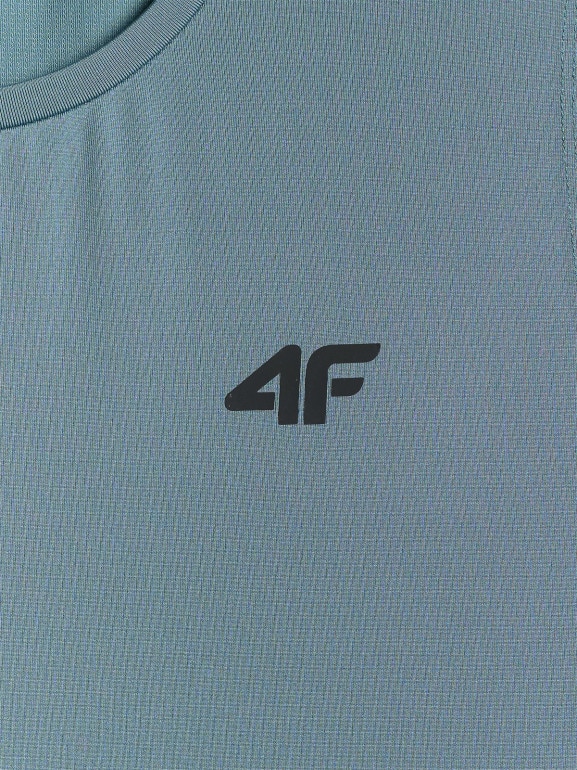 Męska koszulka treningowa bez rękawów 4F 4FRSS26TFSLM1109 - turkusowa