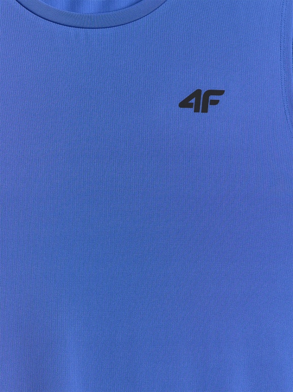 Męska koszulka treningowa bez rękawów 4F 4FWSS26TFSLM0744 - niebieska