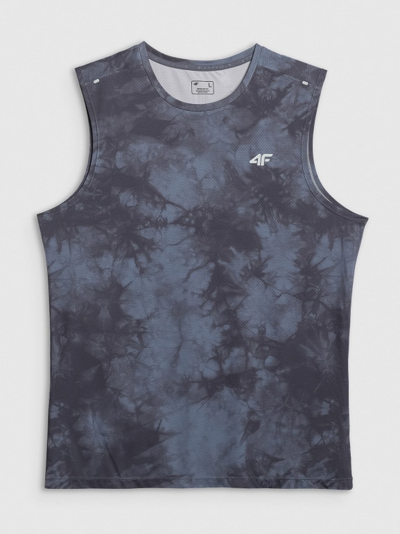 Męska koszulka treningowa z nadrukiem 4F 4FRSS26TFSLM1081 - czarna