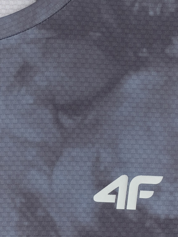 Męska koszulka treningowa z nadrukiem 4F 4FRSS26TFSLM1081 - czarna