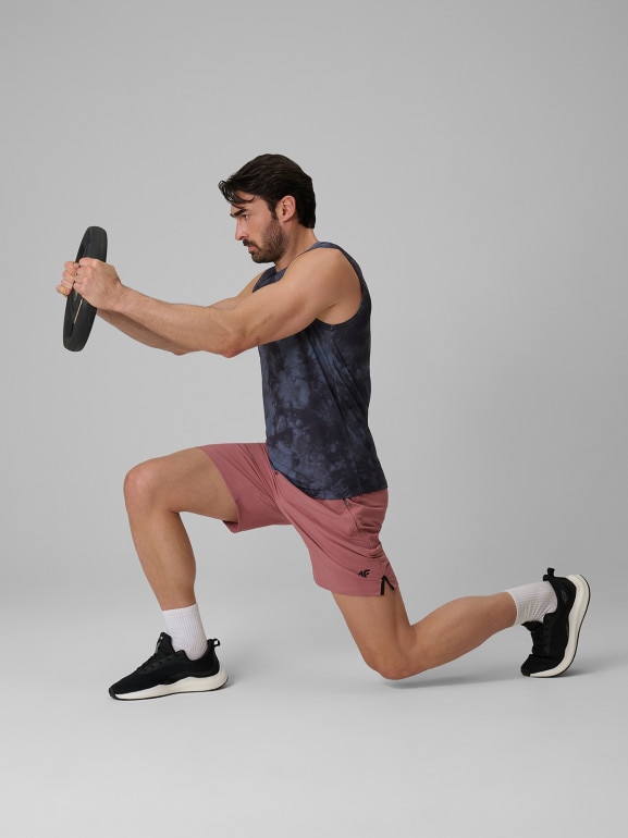 Męska koszulka treningowa z nadrukiem 4F 4FRSS26TFSLM1081 - czarna